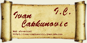 Ivan Čapkunović vizit kartica